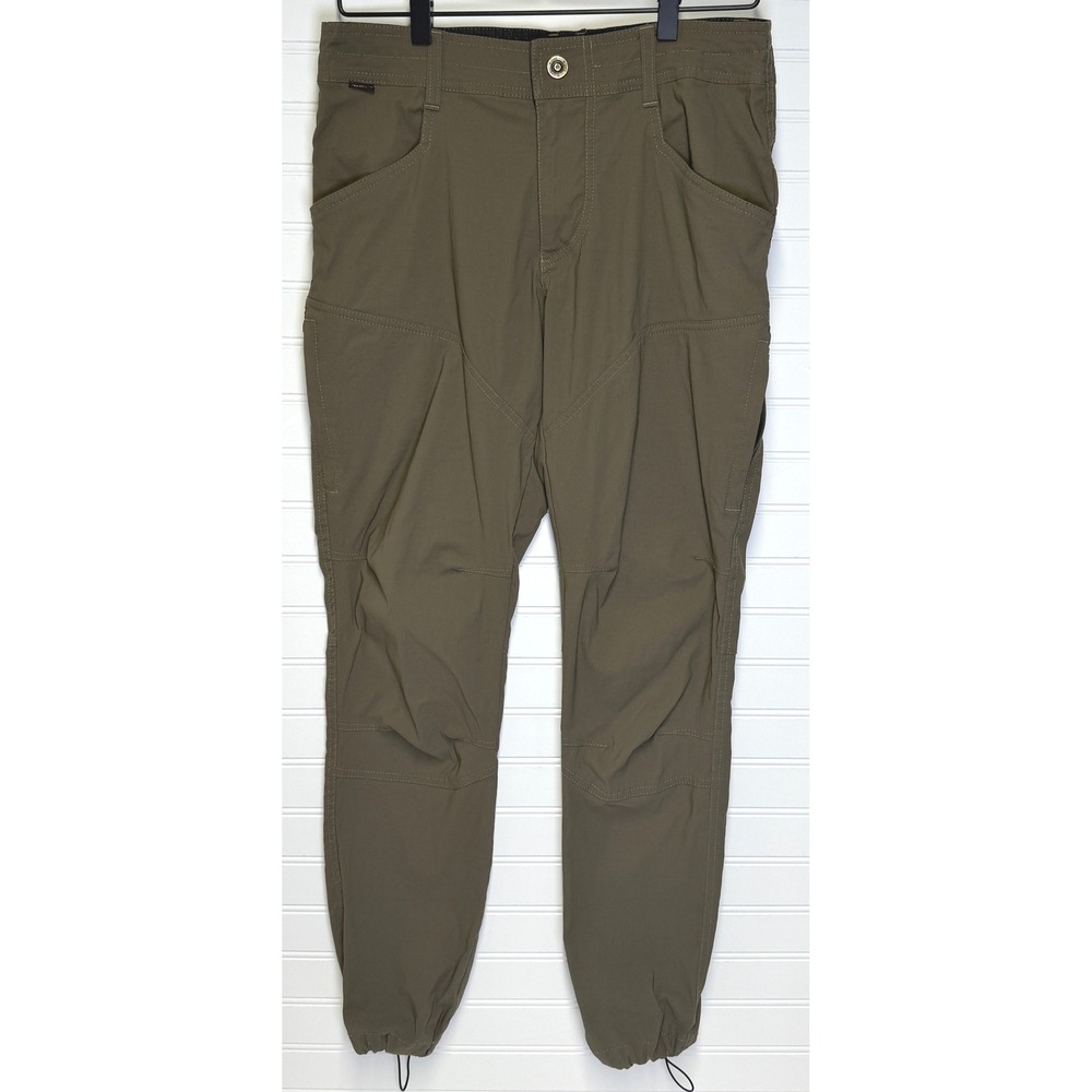 Mens KÜHL Green Brown Khaki Hiking Pants Size 32x30 Lightweight Durable Outdoor